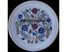 Fine floral inlay work wall decoration gift  marble plate pl-703 