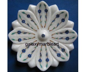 Lotus flower design inlay plate for putting flower petals plate Pl-717