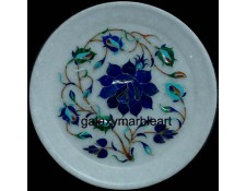 Taj Mahal inlay art work simple design with Lapislazuli Rose flower plate Pl-721