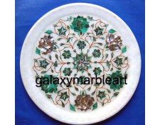 Malachite-Paua Shell combination marble inlay plate Pl-901