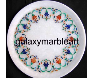 Marble inlay garland design plate Pl-905