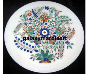 An incredible design marble inlay plate Pl-1350