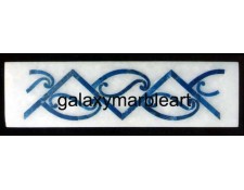 Marble inlay tile with Celtic design in Lapislazuli 2.5x9" RETI-7