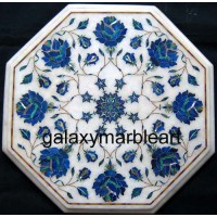 Lapislazuli inlaid marble side table top from Agra WP-1302