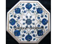 Lapislazuli inlaid marble side table top from Agra WP-1302