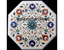 Simple geometrical design stones inlay work table top WP-13204