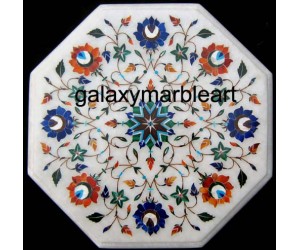 Simple geometrical design stones inlay work table top WP-13204