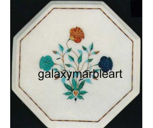 Taj Mahal poppy flower design inlay table top WP-1359