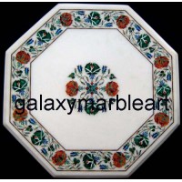 Elegant design marble inlay table top 20" WP-2001