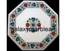 Elegant design marble inlay table top 20" WP-2001