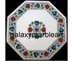 Elegant design marble inlay table top 20" WP-2001