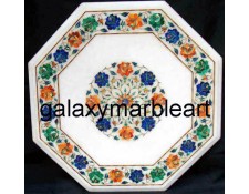 Semi-precious stones inlay work table top 20" WP-20200