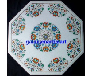 Marble inlay home decor table top 24" WP-24212