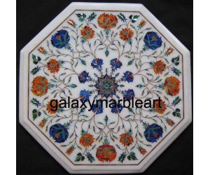  High quality Pietra dura stones inlaid rose flowers table top WP-16215