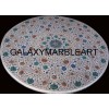 Multi-colored stones inlaid marble table top 52" WP-5201