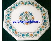 Marble inlay rose flowers table top 23" WP-23185