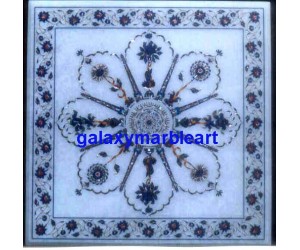 Square Taj Mahal inlay work table top 36" WP-36154