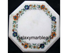 Agra marble inlay table top with simple border design 12" WP-1202