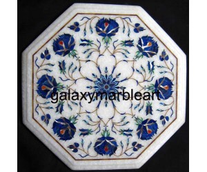 Taj Mahal inlay work marble table top 12" WP-1211