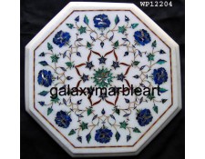 Agra marble inlay work table top 12" WP-12204