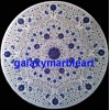 A round inlay work table top with mainly lapislazuli and Shell 40" WP-4001