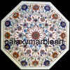 White table top with geometrical inlay design 22" WP-2202