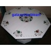 Makrana marble inlay work simple design table top 34" WP-3401