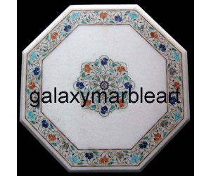 home décor marble inlay table top 21" WP-21113