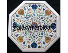 white marble inlay table top WP-1401