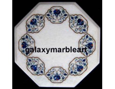 Agra marble inlay table top with unique border design  WP-1403