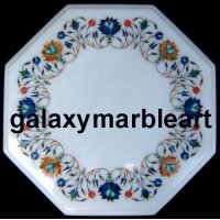 Gorgeous Agra marble inlay handicraft table top WP-1404