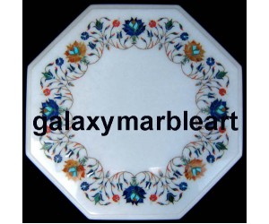 Gorgeous Agra marble inlay handicraft table top WP-1404
