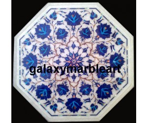 Appealing white marble inlay coffee table top WP-1406